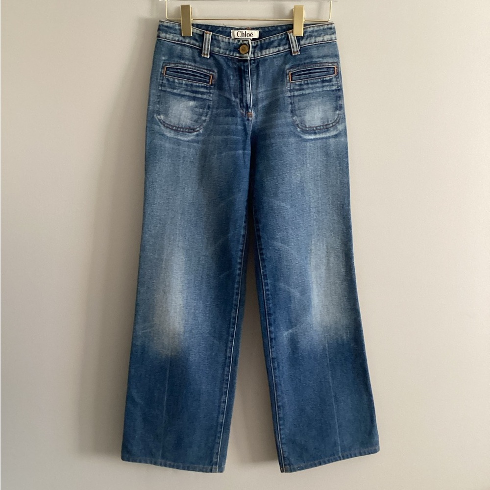 Vintage Chloe High-Waisted Wide-Leg Jeans, Size 28-29
